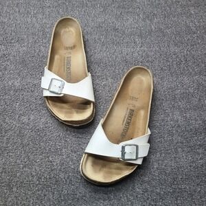 Birkenstock Madrid White Leather Strap Sandals‎ Women's EU 37 US 7